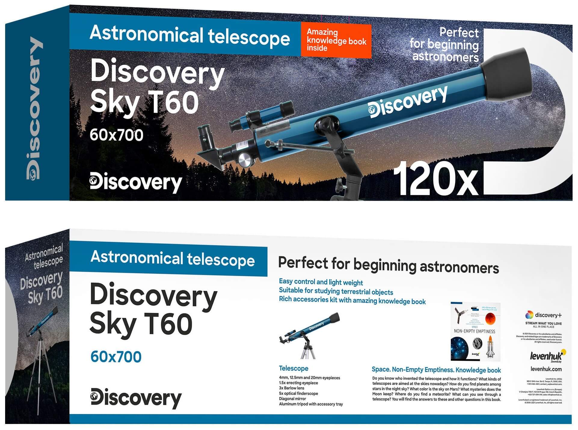 Hvezdársky ďalekohľad Discovery Sky T60 s knižkou